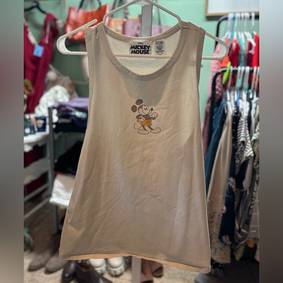 Disney Tops - Disney Mickey Mouse Beige Tank Top